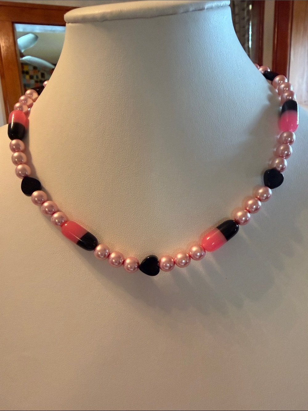 Audrey Limoges Collection Pink Pill Necklace